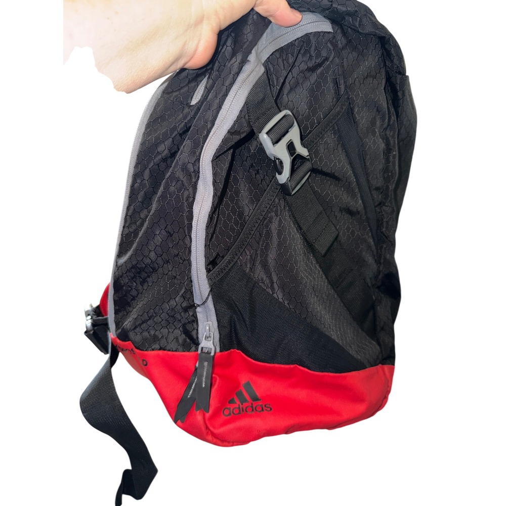 Adidas LoadSpring Backpack One Size Black Red Honeycomb Ripstop Technical Bag